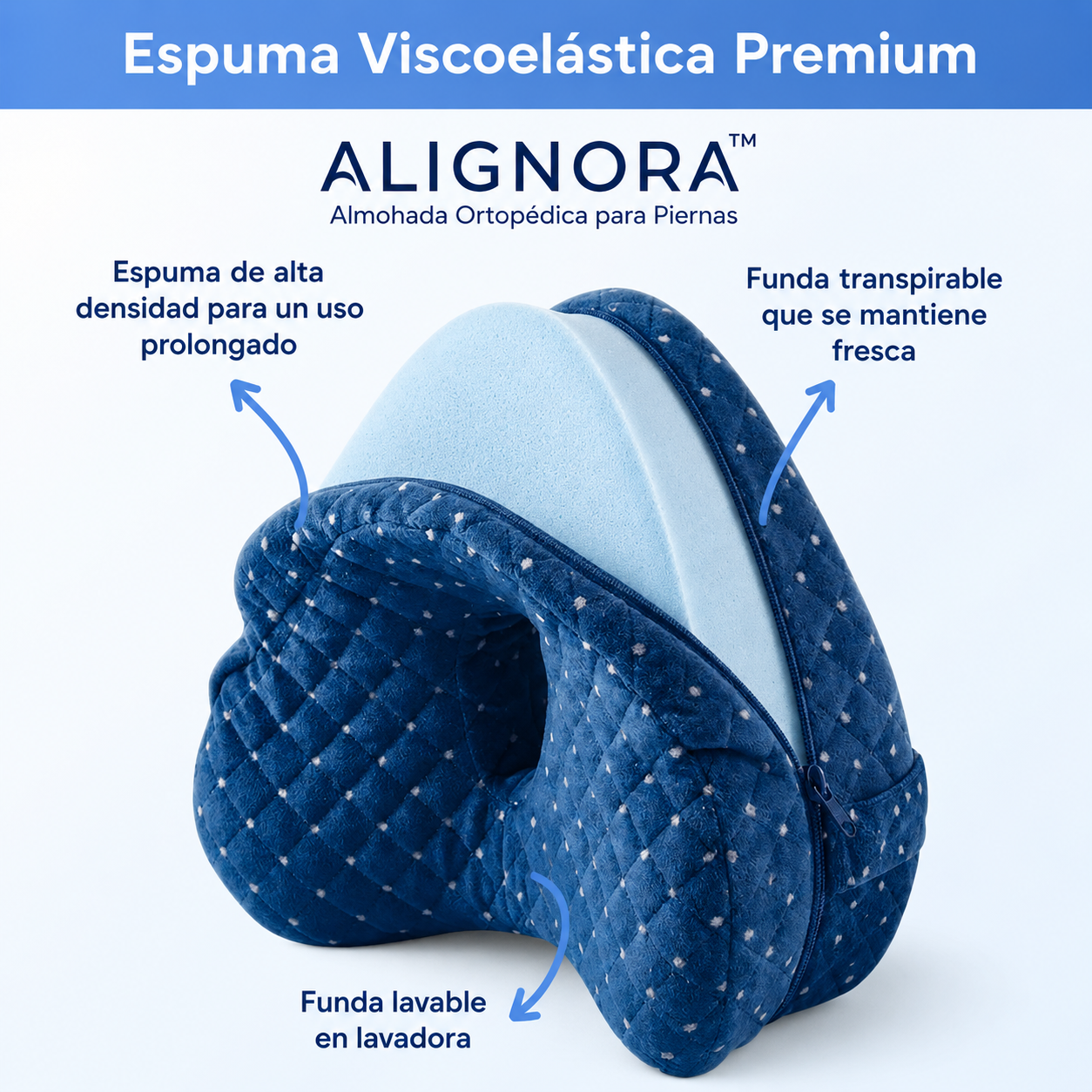 ALIGNORA™ - Alineador ortopédico para aliviar presión lumbar y ciática mientras duermes.